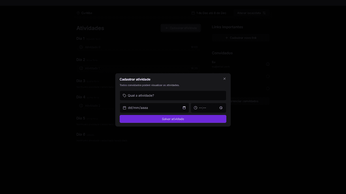 Planner para viagem - Screenshot 3