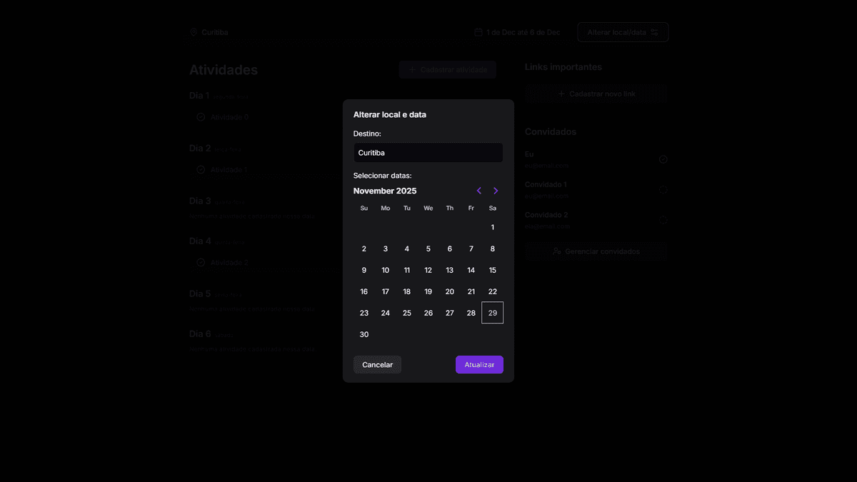 Planner para viagem - Screenshot 4